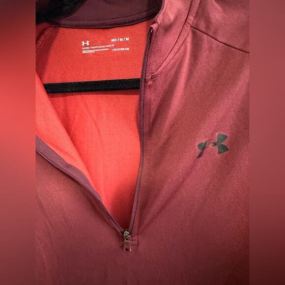 Under Armour UA Tech HEATGEAR 1/2 Zip Long Sleeve Size M Style # 1328495 - Picture 5 of 8